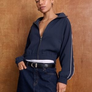 Abercrombie & Fitch Track Jacket Navy Size Medium